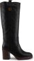Coccinelle Zwarte leren vintage stijl laarzen Black Dames - Thumbnail 1