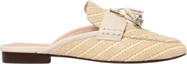 Coccinelle Zwarte Raffia Tassel Muiltjes voor Vrouwen