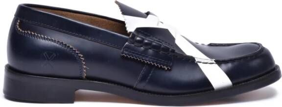 College Leren heren loafers met mocassin stijl