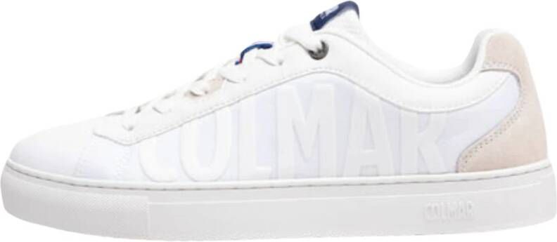 Colmar Witte Sneakers met Nylon en Leren Details