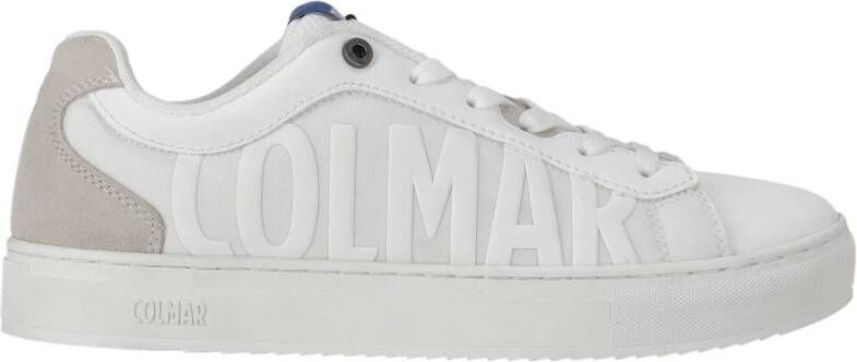 Colmar Witte Sneakers met Nylon en Leren Details