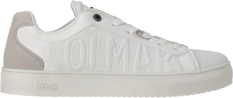 Colmar Witte Sneakers met Nylon en Leren Details
