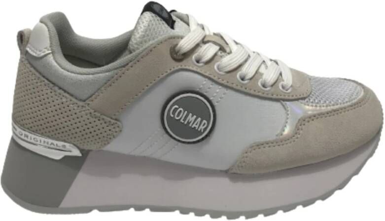 Colmar Dames Travis Authentic Sneaker Wit Zilver White Dames