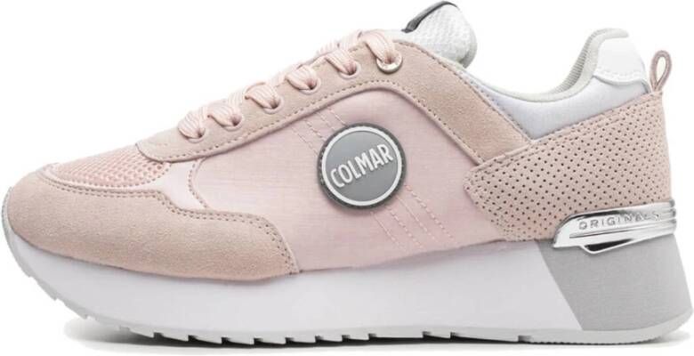 Colmar Travis Authentic Hoge Zool Sneakers Roze Dames