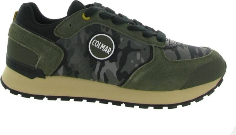 Colmar Groen-Zwarte Veterschoenen voor Heren Travis Green Heren