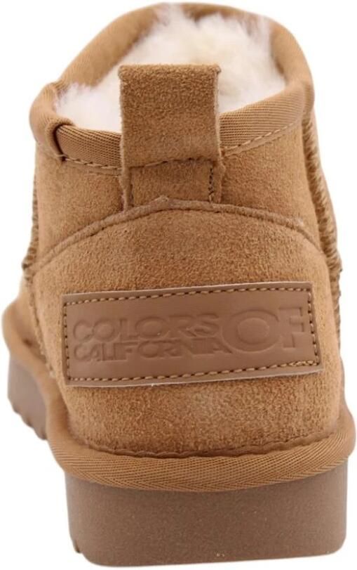 Colors of California Korte Schapenvacht Laarzen In Suède Streetwear Vrouwen - Foto 11