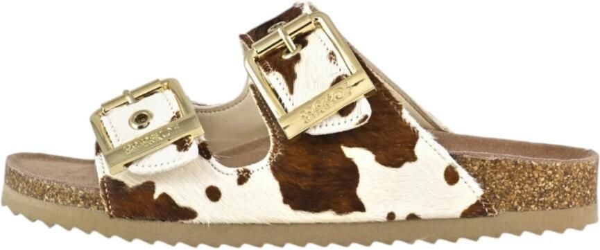 Colors of California Eco-leren sandaal met metalen gespen - Foto 3