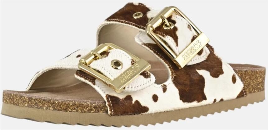 Colors of California Eco-leren sandaal met metalen gespen - Foto 4