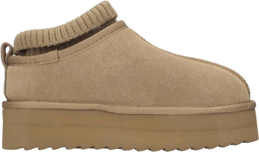 Colors of California Eggy Platformlaars met Sok Dames Beige