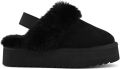 Colors of California Suède Platform Slipper met Bandsluiting Black Dames - Zwart