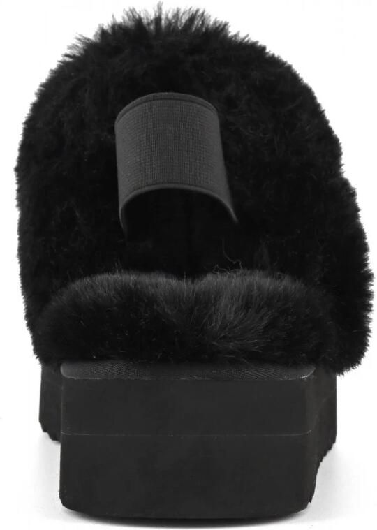 Colors of California Suède Platform Slipper met Bandsluiting Black Dames - Foto 3