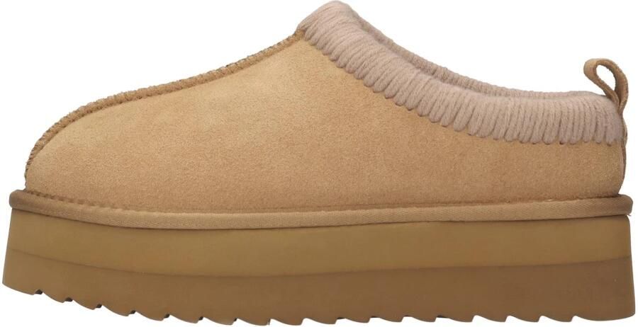 Colors of California Boots Suede Platform Laarzen Sabot Cognac