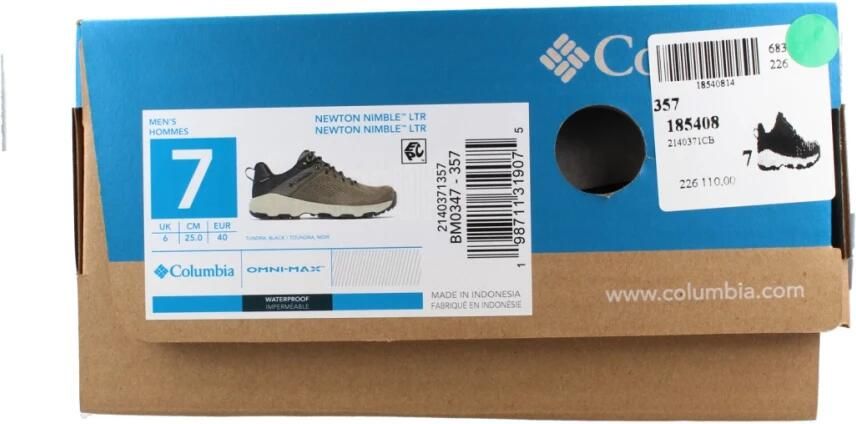 Columbia NEWTON NIMBLE LTR Heren Wandelschoenen Tundra Black - Foto 7