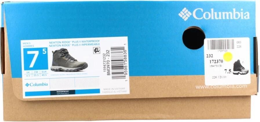 Columbia NEWTON RIDGE™ PLUS II WATERPROOF Men's Wandelschoenen Cordovan Squash - Foto 8