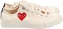 Comme des Garçons Beige Canvas Sneakers met Hartprint Beige Heren - Thumbnail 1