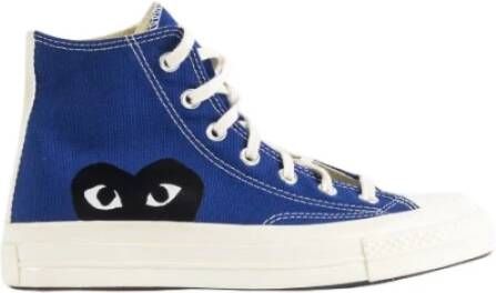 Comme des Garçons Blauwe Canvas High-Top Sneakers CDG Heart - Foto 2