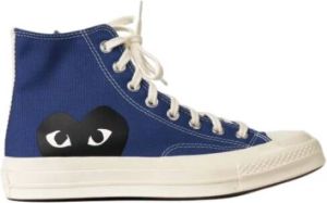 Comme des Garçons Blue high-top canvas sneakers Blauw Dames