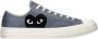 Comme des Garçons Play Grijze Canvas Lage Sneaker met Zwart Hart Gray Unisex - Thumbnail 1