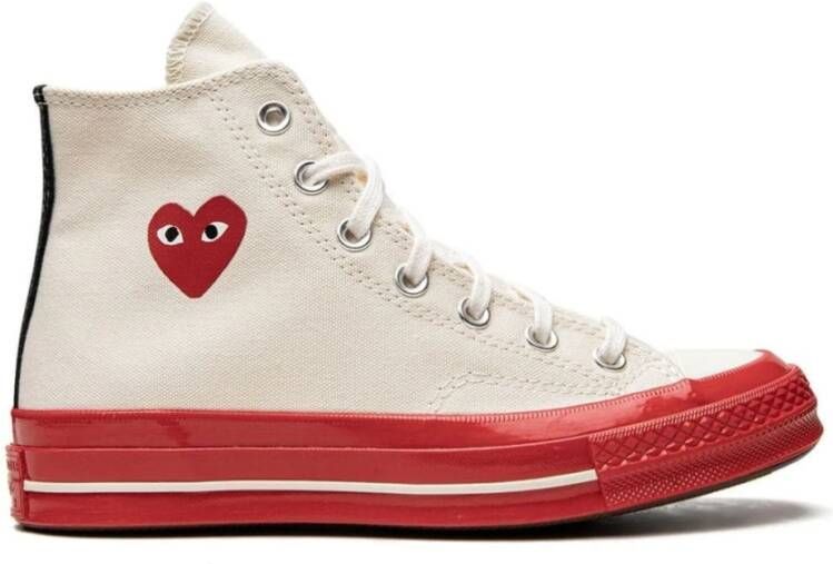 Comme des Garçons Rode zool hoge top Chuck Taylor Beige