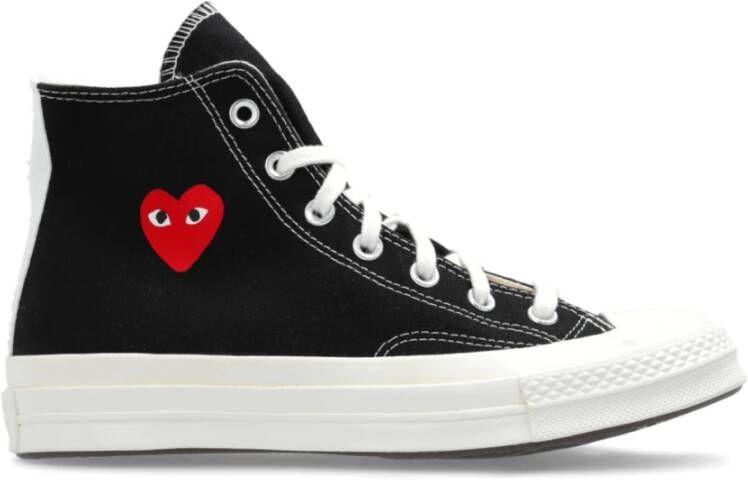 Comme des Garçons Chuck 70 Hi Sneakers Zwart Rood Egret