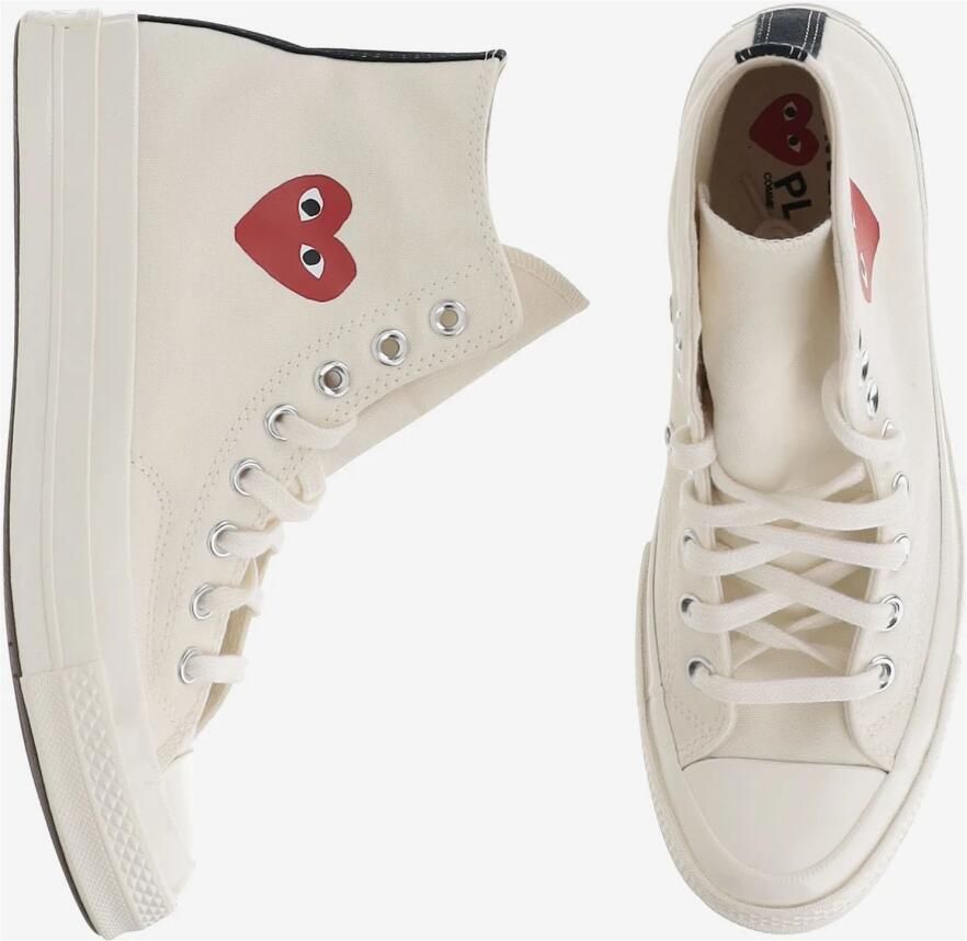 Comme Des Garçons Play x Converse Chuck '70 Small Red Heart high-top sneakers Wit