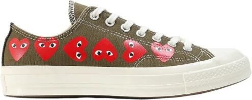 Comme des Garçons Heart Multi-Play Khaki Lage Sneakers - Foto 2