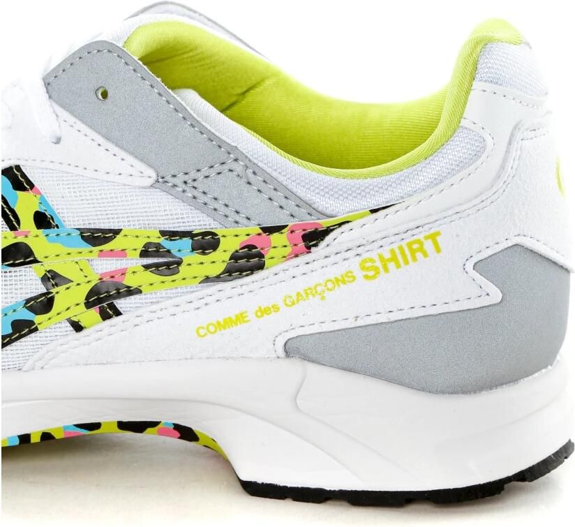Comme des Garçons Mesh Sneakers met Multicolor Print White Heren