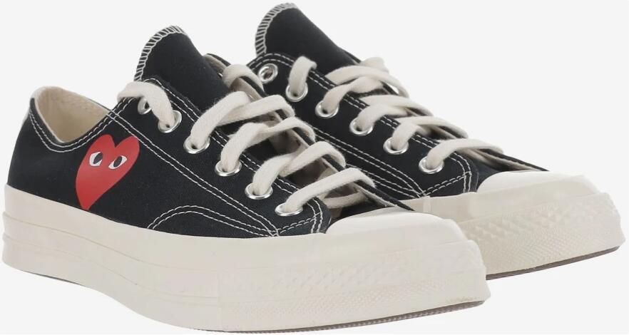 Comme des Garçons Play Heart Logo Cotton Sneakers