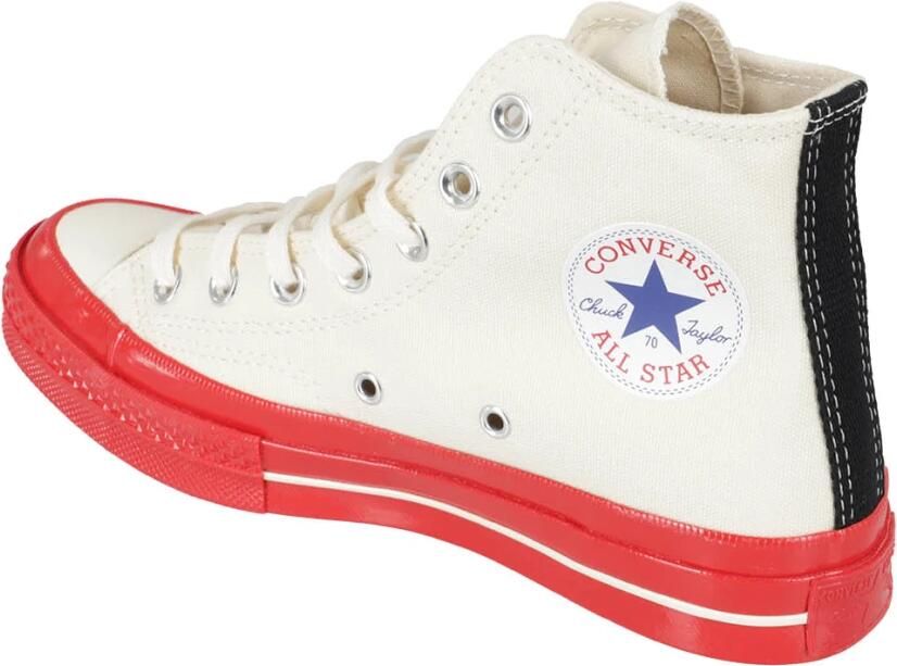 Comme des Garçons Play Rode High Top Sneakers White Heren - Foto 3