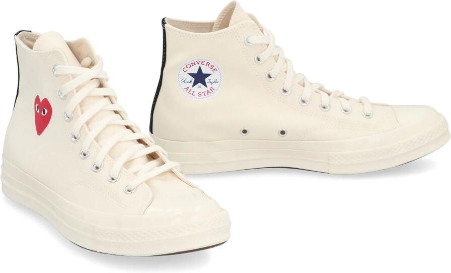 Comme des Garçons Play Witte Sneakers met Rode Hartdetail - Foto 8
