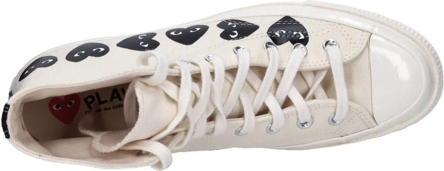 Comme des Garçons Play Multi Heart High Top Sneakers Beige Heren - Foto 6