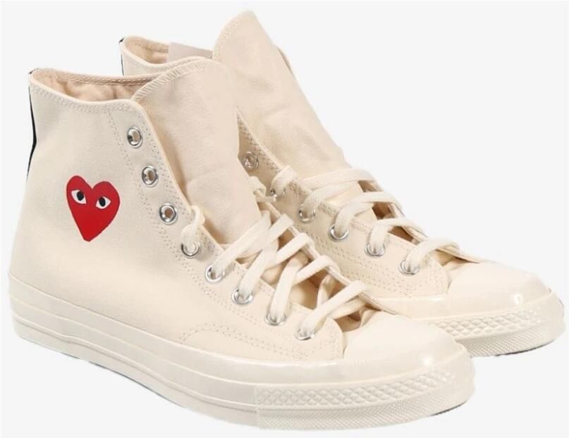 Comme des Garçons Play Witte Sneakers met Rode Hartdetail - Foto 6