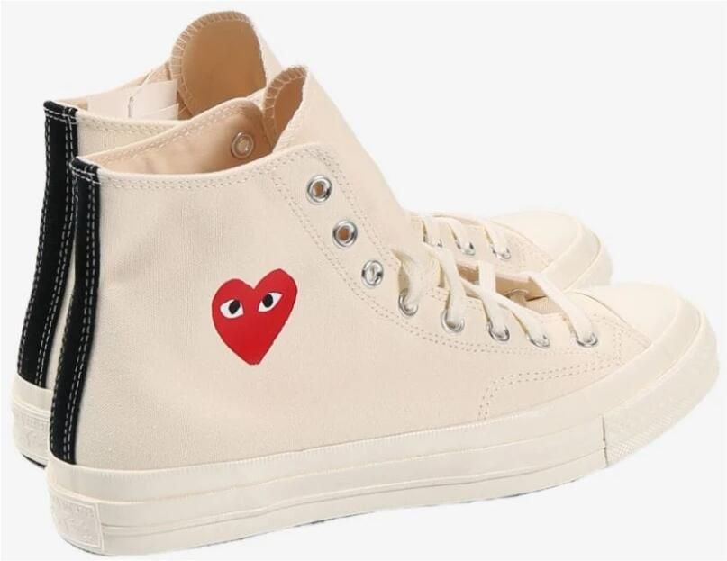 Comme des Garçons Play Witte Sneakers met Rode Hartdetail - Foto 5