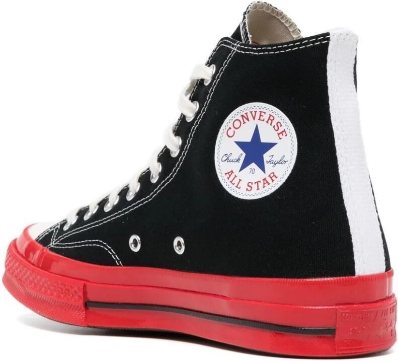 Comme des Garçons Play Hoge Chuck Taylor All Star Sneakers in Zwart en Rood Black Dames - Foto 2