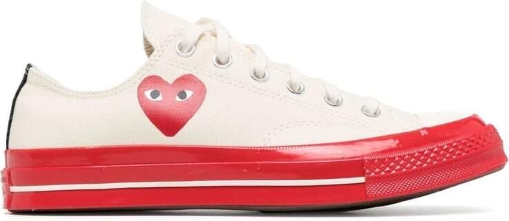 Comme des Garçons Play Hartprint Lage-Top Canvas Sneakers