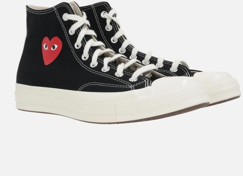 Comme des Garçons Play High-Top Canvas Sneakers