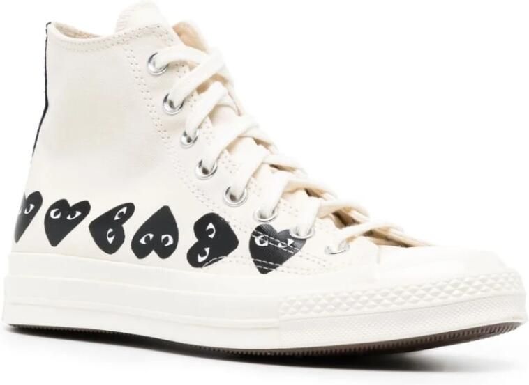 Comme des Garçons Play Multi Heart High Top Sneakers Beige Heren - Foto 2
