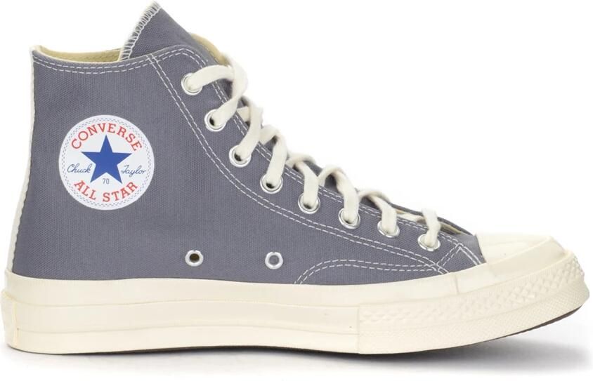 Comme des Garçons Play Hoge Top Sneaker Grijs met Zwart Hart