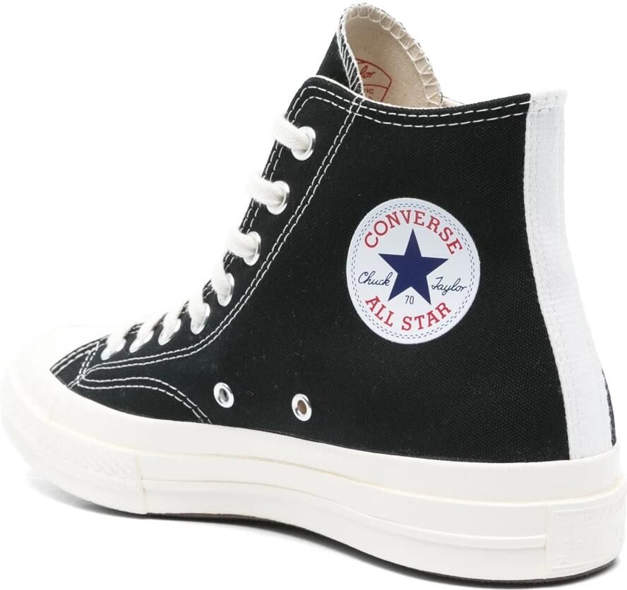 Comme des Garçons Play Rode Hart Hoge Top Sneakers Black Heren - Foto 2