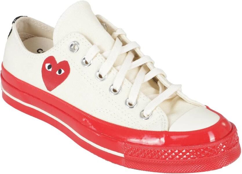 Comme des Garçons Play Rode Zool Lage Top Sneakers White Heren - Foto 2