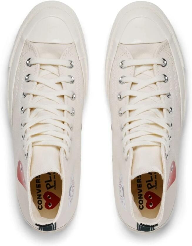 Comme Des Garçons Play x Converse Chuck '70 Small Red Heart high-top sneakers Wit - Foto 2