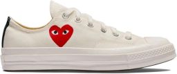 Comme des Garçons Play Witte Sneakers Big Heart Low Top Schoenen White Heren