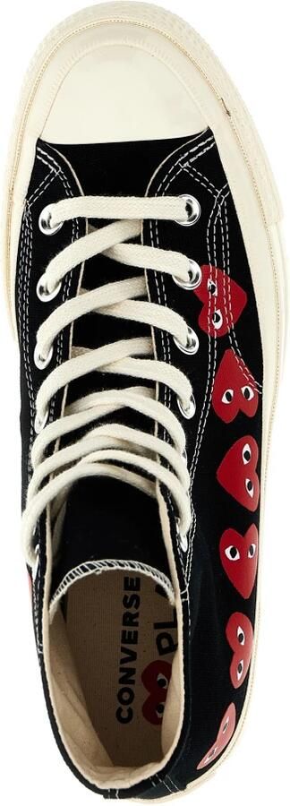 Comme des Garçons Play Zwarte Sneakers Lichtgewicht Canvas Gevulkaniseerde Zool - Foto 5