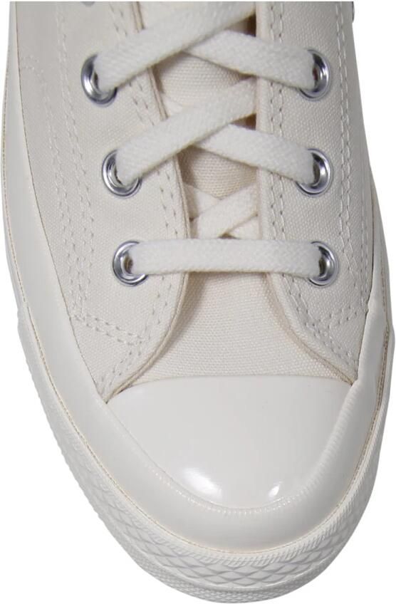 Comme des Garçons Beige Canvas Sneakers Cap Toe Lace-Up Beige Dames - Foto 2