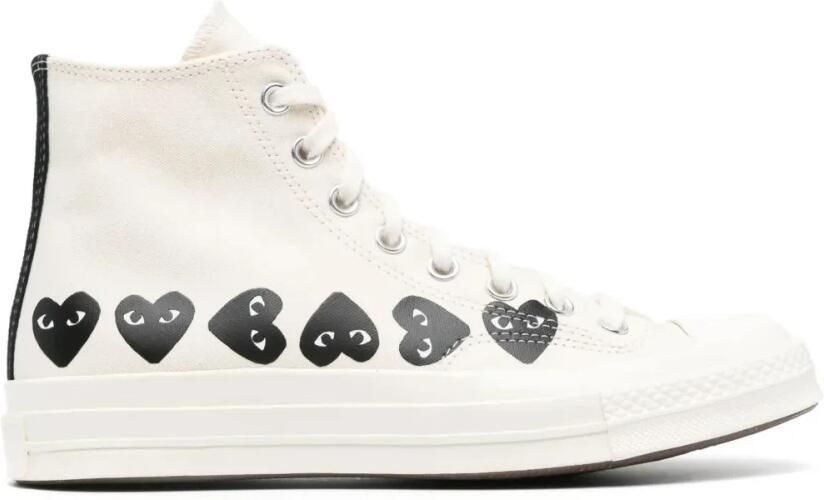 Comme des Garçons Play Multi Heart High Top Sneakers Beige Heren - Foto 5