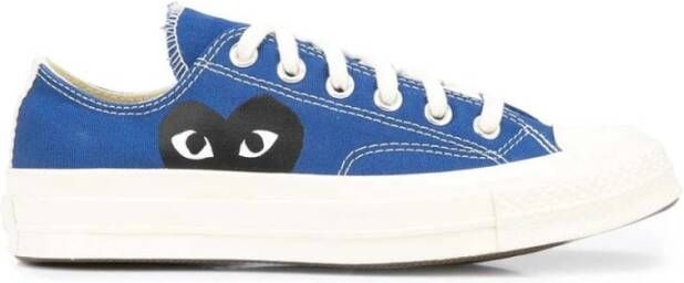 Comme des Garçons Converse Blauwe Lage Top Samenwerking Blue Heren