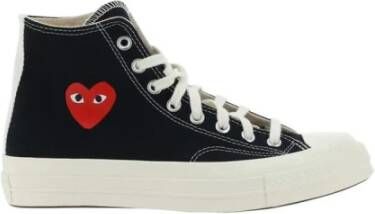 Comme des Garçons Play Zwarte Sneakers voor een Verfijnde Stijl