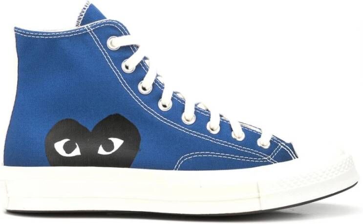 Comme des Garçons Play Chuck Taylor 1970s Hoge Sneakers Blue Heren