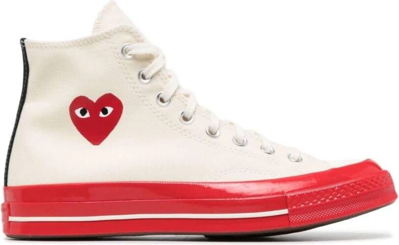 Comme des Garçons Play Chuck Taylor 1970s Hoge Sneakers White Heren