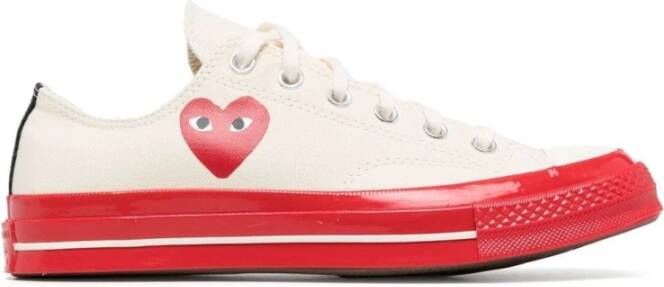 Comme des Garçons Play Chuck Taylor 1970s Lage Sneakers White Dames